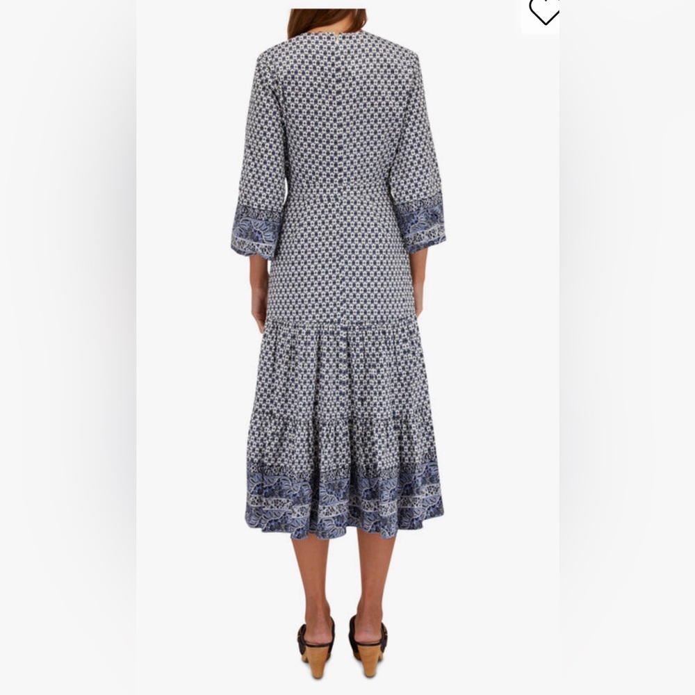 Veronica Beard Blue Patterned Tiered Maxi Dress - Picture 6 of 10